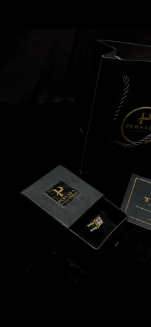 Luxury Black & Gold Stone Ring for Men