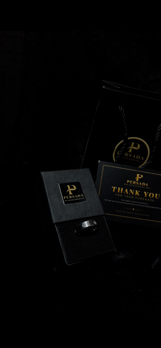 Premium Silver Screw Design Ring for Men