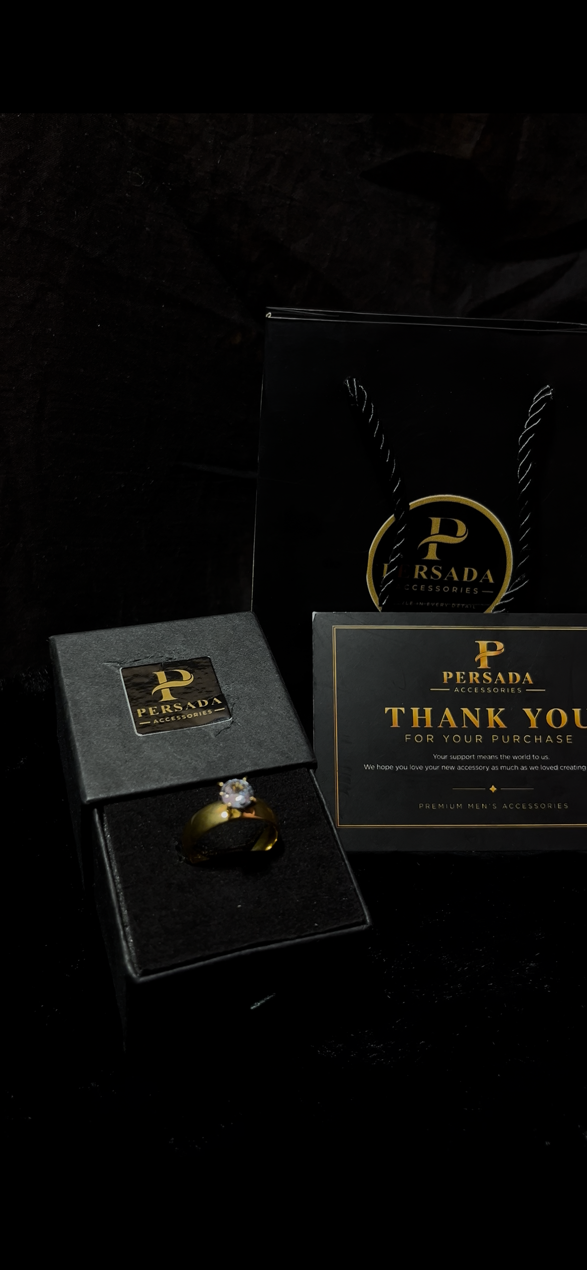 Luxury Men's Gold Statement Ring