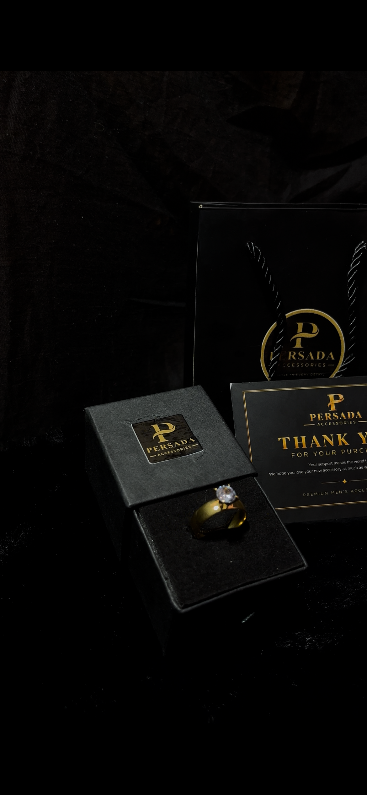 Luxury Men's Gold Statement Ring