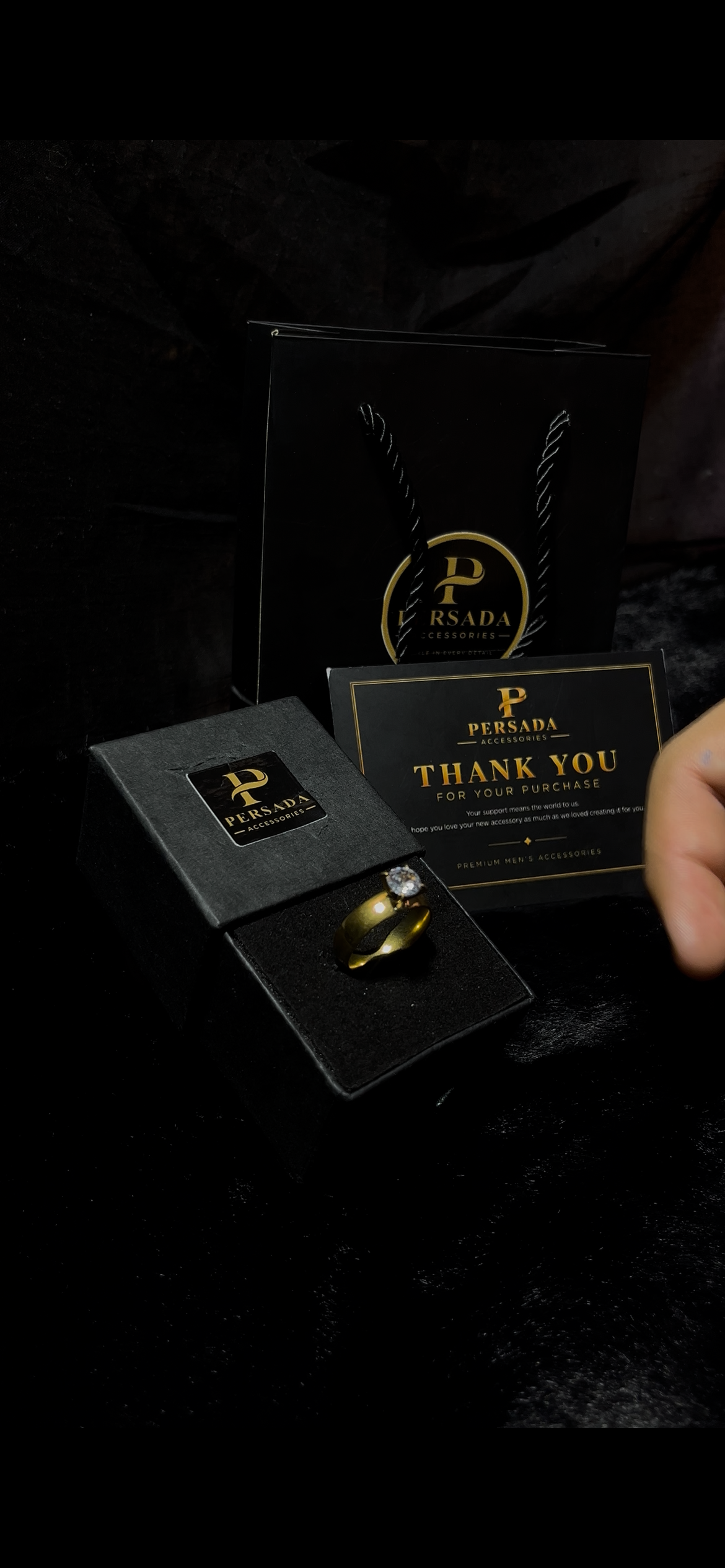 Luxury Men's Gold Statement Ring