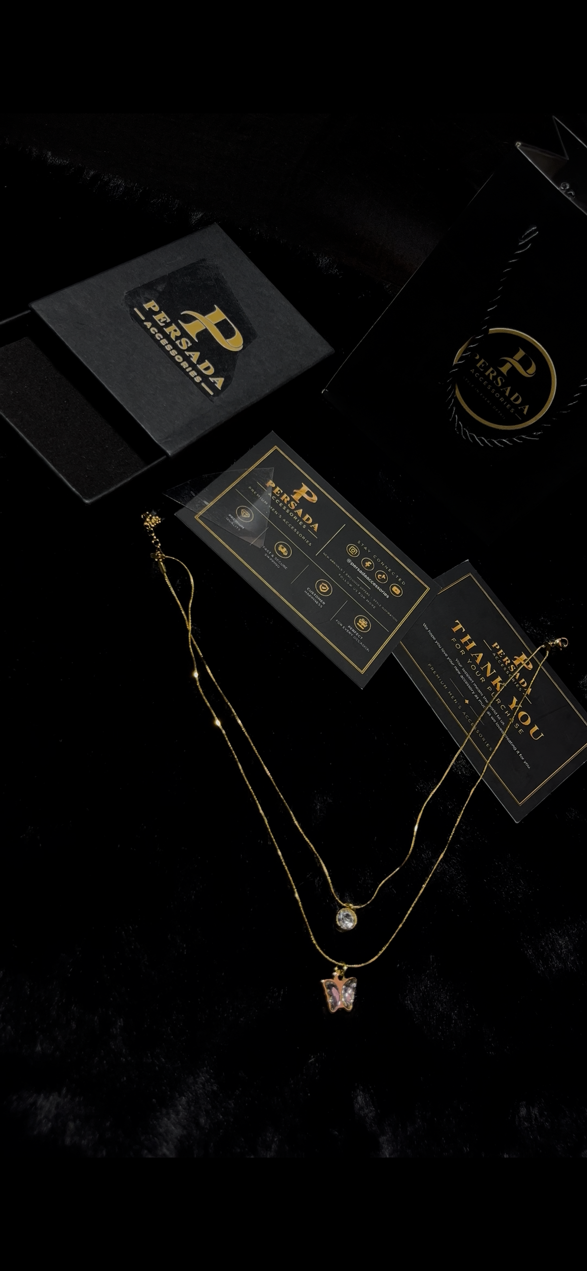 Luna Butterfly Layered Necklace