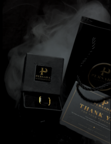 Persada Luxe Noir Gold Edge Ring