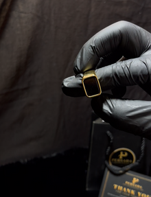 Regal Maroon Signet Ring